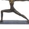 Brass Polystone Modern Sculpture, Yoga 12" x 14" x 3"